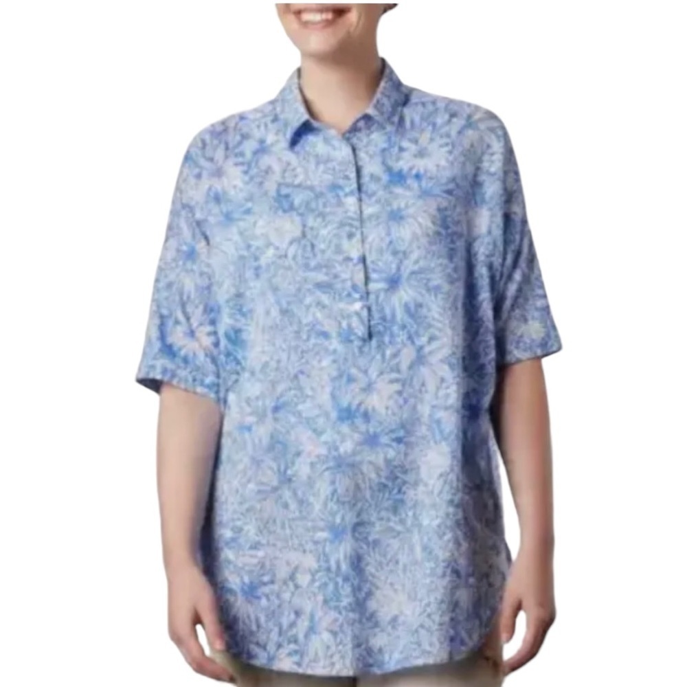 Columbia PFG Women’s Sun Drifter 3/4 Sleeves Tunic Size S Lightweight Popover